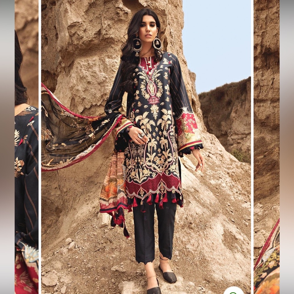 Elegant Pakistani Indian Bengali Punjabi 3pc embroidered outfit designer wear